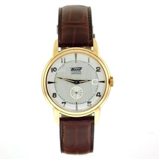Tissot Mens Heritage 18K Gold Case Alligator Leather Automatic Watch