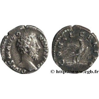 Marcus Aurelius 161 180 Ad Silver Denarius Coin Eagle Post