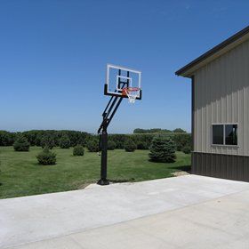 Pro Dunk Silver In ground Adjustable Basketball Goal Hoop