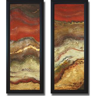 Patricia Pinto Tierra Panel I and II Framed 2 piece Canvas Art Set