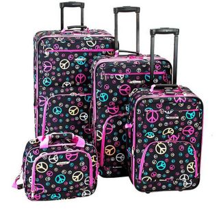 Rockland Designer Peace Sign 4 piece Luggage Set See Price in Cart 4.6