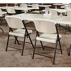 Lifetime Almond Folding Chairs (Pack of 4)