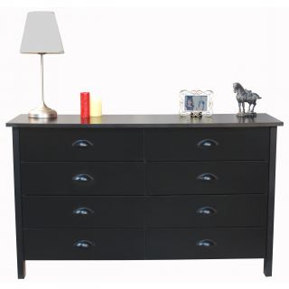 Venture Horizon Nouvelle Black Finish 8 drawer Lowboy Dresser Today