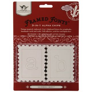 Framed Fonts Travel and Postage Stamp 3 in 1 Alpha Chips (Pack of 108)