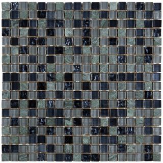 Somertile Reflections Mini 0.625 inch Dusk Glass/ Stone Mosaic Tiles