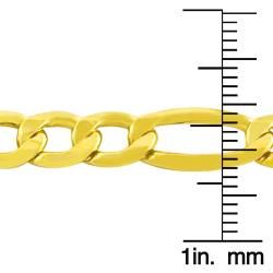 Fremada 10k Yellow Gold 24 inch Figaro Link Chain