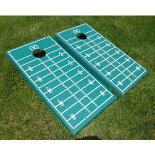Football Field Tournament Cornhole Set Color   Red and