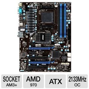 MSI 970A G46 AMD 9 Series AM3+ Motherboard Bundle