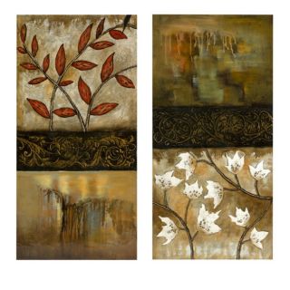 Set of 2 Renewal Oil on Canvas Wall Art