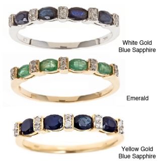 Sapphire/ Zambian Emerald and Diamond Ring Today $220.99