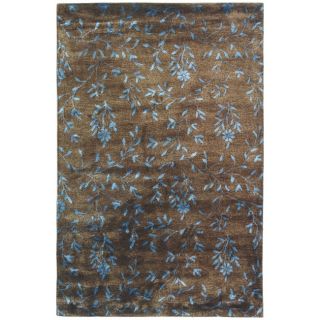 Handmade Tranquility Brown New Zealand Wool Rug (36 x 56