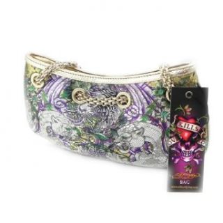 Bag Ed Hardy golden colored. Clothing