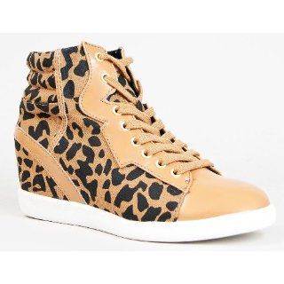  29 Printed Urban Street Chic Style Lace Up Hidden Wedge Sneaker Shoe