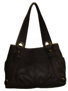 Tignanello Genuine Leather Round It Up Shopper Handbag (Brown) Shoes