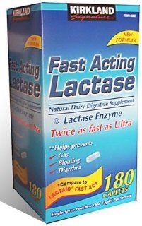 180 Caplets Fast Acting Lactase   Lactase Enzyme   Compare