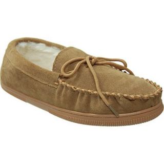 Mens Boston Traveler Faux Suede Mocassin Slippers Hickory