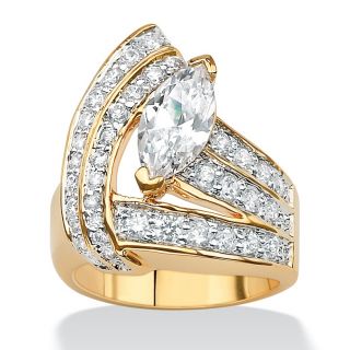 Ultimate CZ 14k Gold plated 3ct Cubic Zirconia Wrap Ring MSRP $93.00