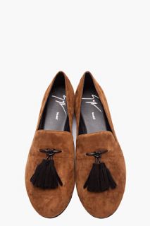 Giuseppe Zanotti Brown Tassled Kevin 10 Loafers for men