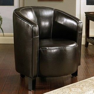 Manhattan Brown Bonded Leather Club Chair