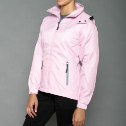 First Down Womens Pink Hooded Tech Jacket