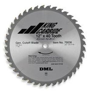 Dml 70042 Circular Saw Blade, 7 1/4 In Dia, 40 TPI