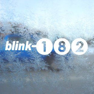 Blink 182 White Decal Punk Rock Band Laptop Window White