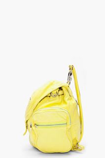 Alexander Wang Citrus Yellow Washed Lambskin Marti Backpack for women