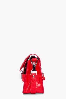 Proenza Schouler Ps11 Lipstick Red Mini Iguana Bag for women