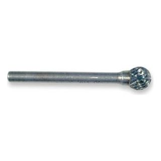 Widia Metal Removal M41324 Carbide Bur, Ball, 1/8 Cut Dia, dbl Cut