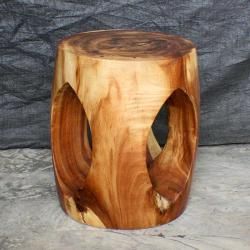 Monkey Pod Wood 20 inch Oval Window End Table (Thailand)
