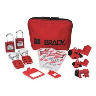 Brady 105967 PortableLockout Kit, Filled, Electrical, 12