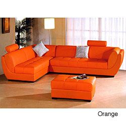 Modern Contemporary 3 piece Leather Sectional Sofa