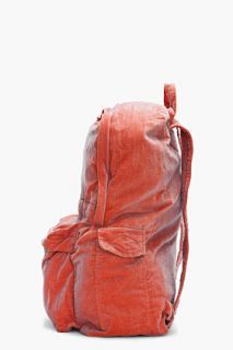 Ann Demeulemeester Rust Treated Corduroy Backpack for men