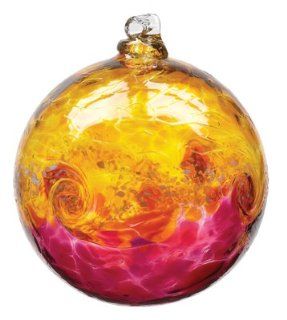 Kitras Art Glass VAN GLOW Hand Blown Glass Ornament Ball