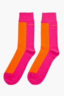 Tiger Of Sweden Orange Two tone Abdone Socks for men