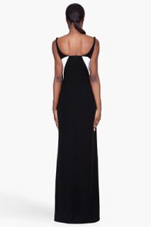 Mugler Black Combo Geometric Cutout Gown for women