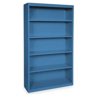 Atlantic Metal BA40461872 06 Bookcase, Steel, 5 Shelf, Blue, 72Hx46W In