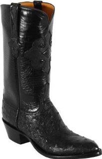 Black Full Quill Ostrich Custom Hand Made Cowboy Boots L1189 Shoes