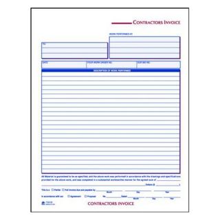 Cardinal Brands TC8122 Contractors Invoice Book, 11 2/5 In