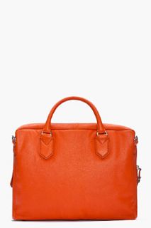 Marc By Marc Jacobs Burnt Orange Monsieur Marc Lean Briefcase for men