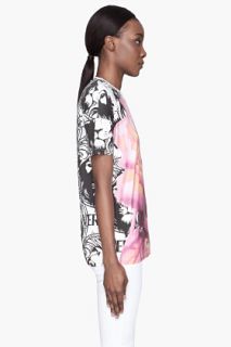 Versus Pink Rose And Logo printed T shirt for women