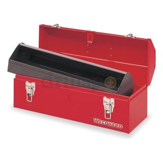 Westward 10J163 Portable Tool Box, 20 W x7 D x7 5/8 H, Red
