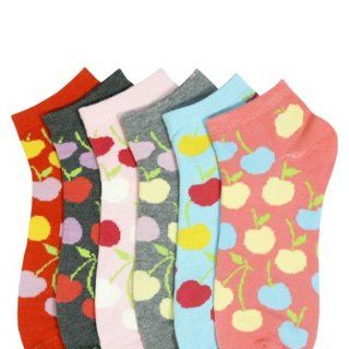 HS Women Fashion Ankle Socks Apple Pattern Design (size 6 8) 6 Colors