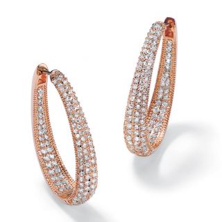 Isabella Collection Rose Goldplated Cubic Zirconia Earrings