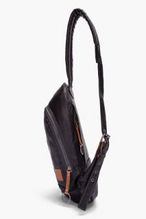 Diesel Black Faux Leather Core Bag for men