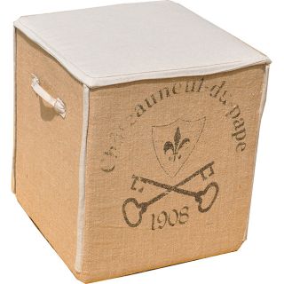 French Key Square Ottoman Today $124.99