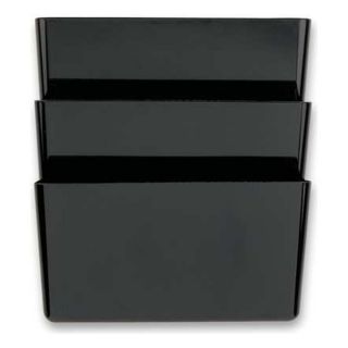 Officemate 21422 Wall Pocket, Letter, Black, 7 In H, PK3