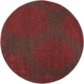 Hand tufted Sealy Brown Wool Floral Rug (8 x 8) Today $629.99 Sale