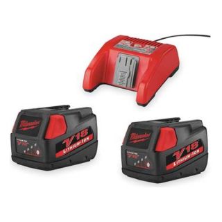 Milwaukee 48 11 1833 Lithium Ion Battery/Charger Kit, 18.0 VDC