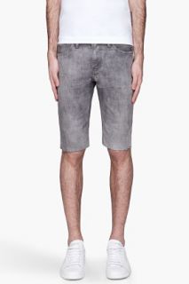 Levis Grey Mottled Cut Off Denim Shorts for men